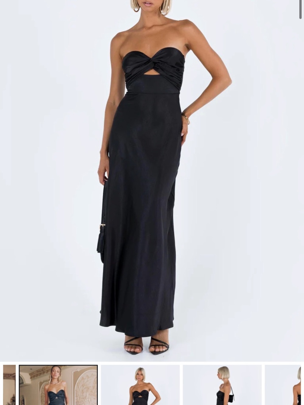 Strapless Black Maxi Dress